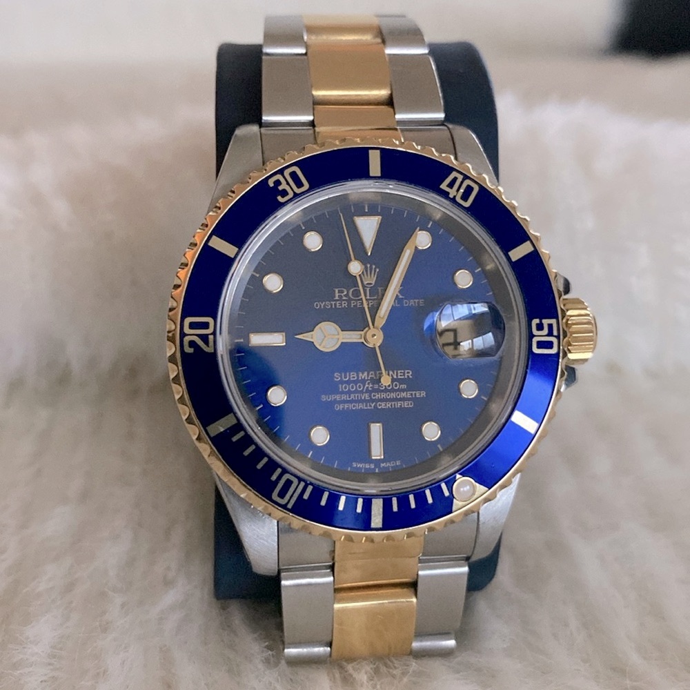 Rolex Sub Mariner 18k yellow Gold & Stainless Steel Men’s Watch 16613